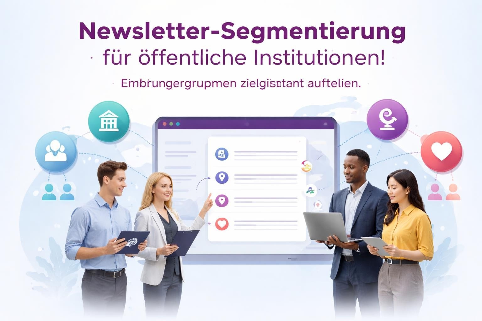 Empfänger segmentieren Beispiele für Behörden & Institutionen